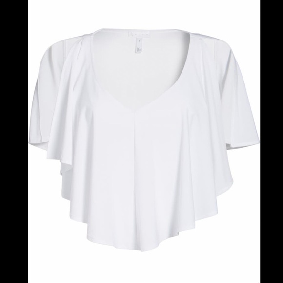 LEITH Ruffle Sleeve Flutter Top - S - Picture 10 of 10